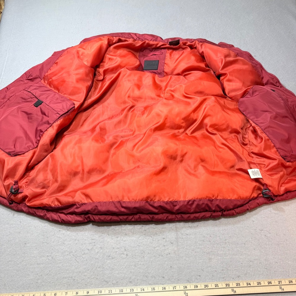 ST JOHNS BAY Puffer Vest Red Orange‎ Lined Full Zip Pockets X Large - Picture 8 of 11